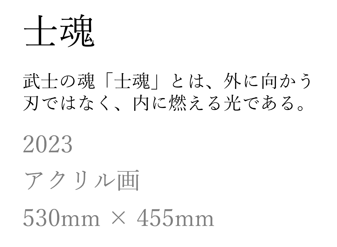 士魂 タイトルとサイズ